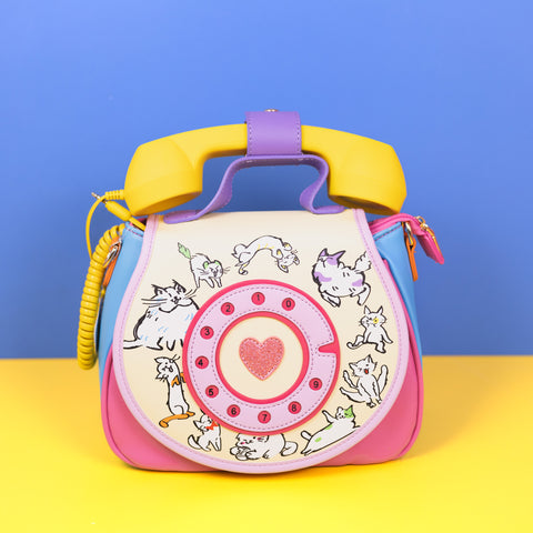 Ring Ring Phone Convertible Handbag - Cat
